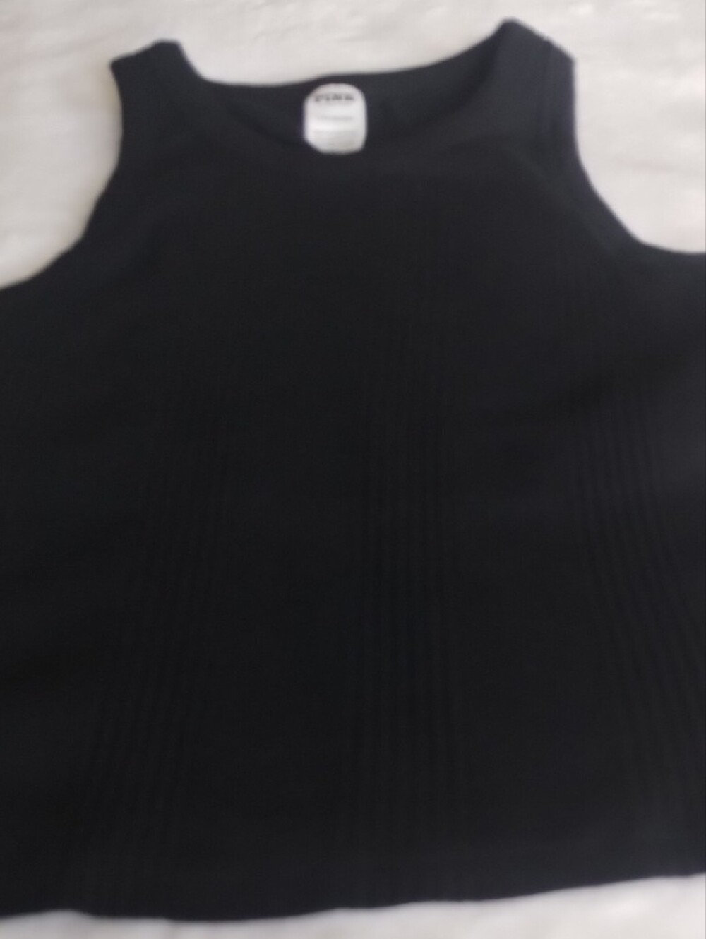 PINK Victoria's Secret Black & White Cotton Ribbed Tank Tops Bra Shelf (2-Pack) - Picture 9 of 15